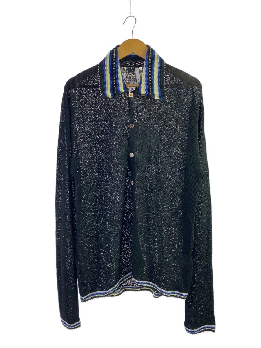 【中古】fluss◆25SS/カーディガン(薄手)/2/コットン/BLK【メンズウェア】｜2ｎｄ STREET 店