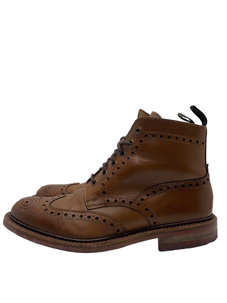 【中古】Loake◆レースアップブーツ/US8/BRW/なめし革【シューズ】
