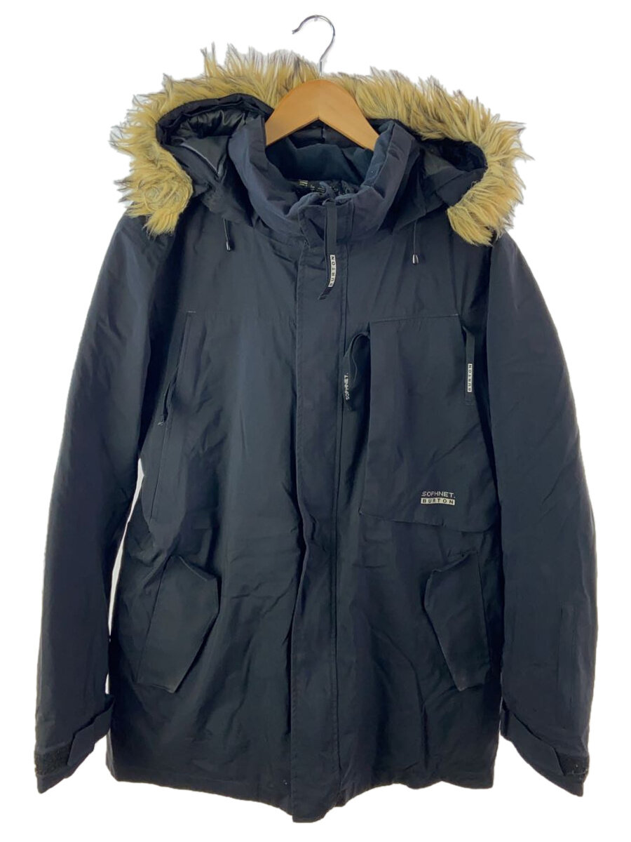 【中古】SOPHNET.◆LAYER NYLON CLOTH FUR DOWN PARKA/落ち込む上衣/XL/黒いこと//【メンズウェア】