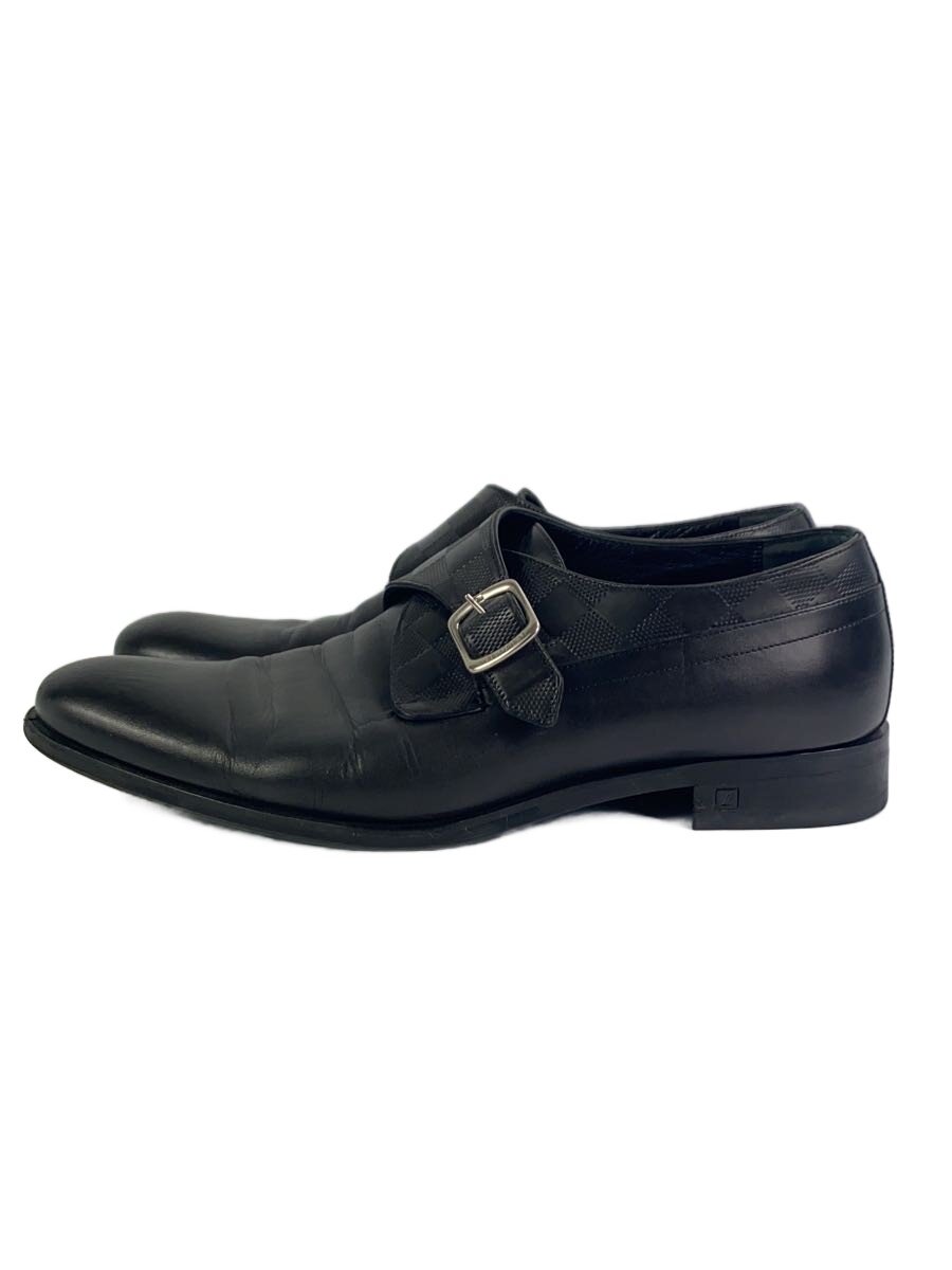 【中古】LOUIS VUITTON◆ダミエアンフィニ/モンクストラップ/ドレスシューズ/UK7/BLK/レザー【シューズ】|2nd STREET 店