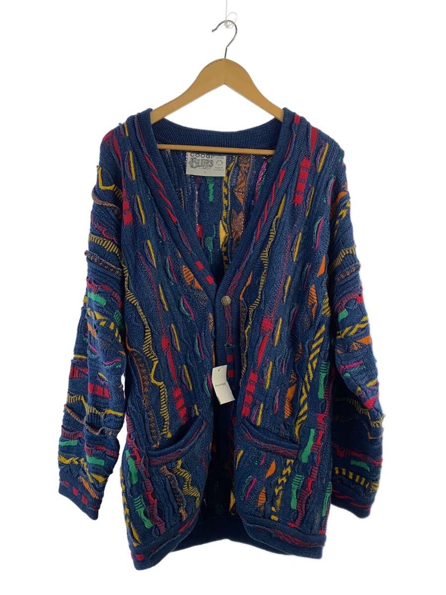 【中古】COOGI◆ジレー(朦々たる)/L/綿織物/BLU【メンズウェア】