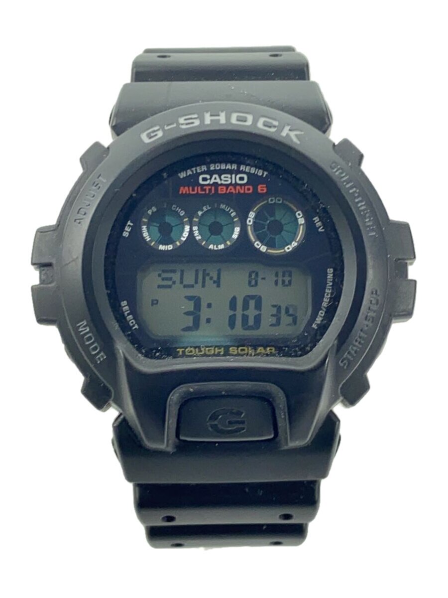 【中古】CASIO◆ソーラーウオッチ・G-SHOCK/デジタル/BLK【服飾雑貨他】