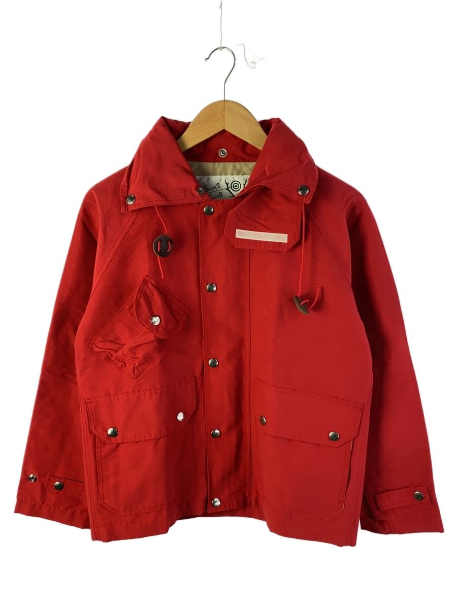 【中古】South2 West8(S2W8)◆マウンテンパーカ/1/綿織物/RED/総柄【メンズウェア】