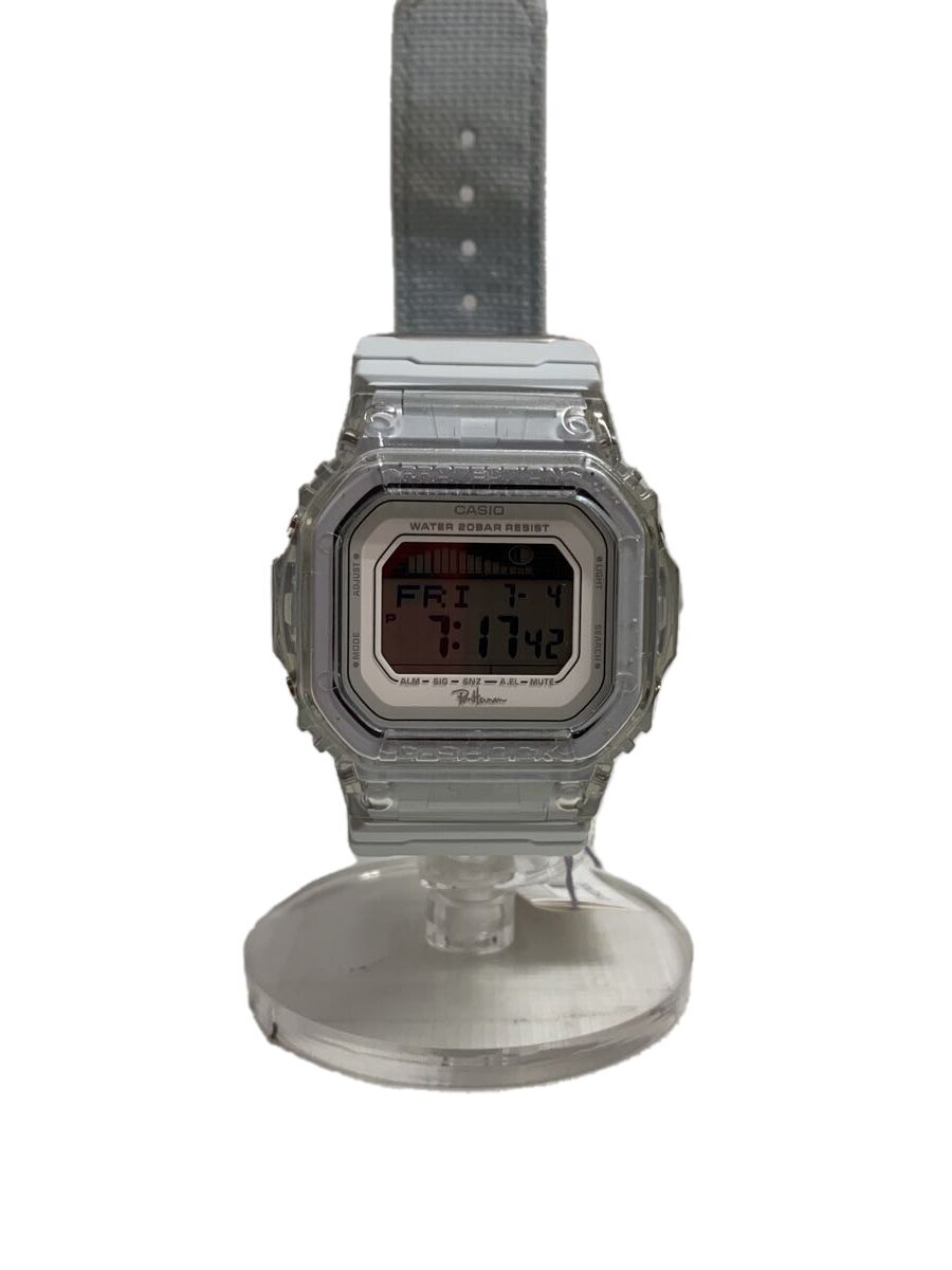 【中古】CASIO◆ウオッチ/デジタル/--/WHT/BLU/×Ron Herman/GLX-5600【服飾雑貨他】