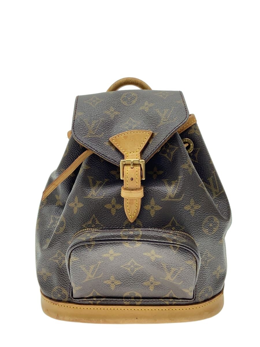 【中古】LOUIS VUITTON◆1)ミニ・モン掏摸_モノグラム・帆布/PVC/BRW【御徒面子】