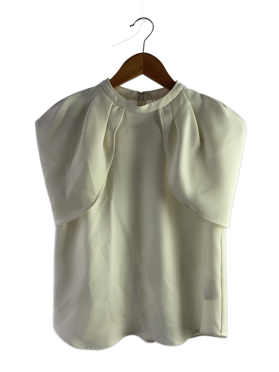 【中古】anuans◆25SS/フォルムショルダーブラウス/半袖トップ/FREE/ポリエステル/WHT/1525210144-0//【レディース御召しもの】