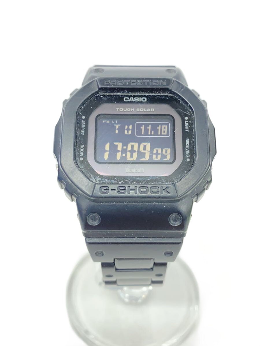 【中古】CASIO◆石英ウオッチ/アナログ/BLK/BLK/GW-B5600【服飾雑貨他】