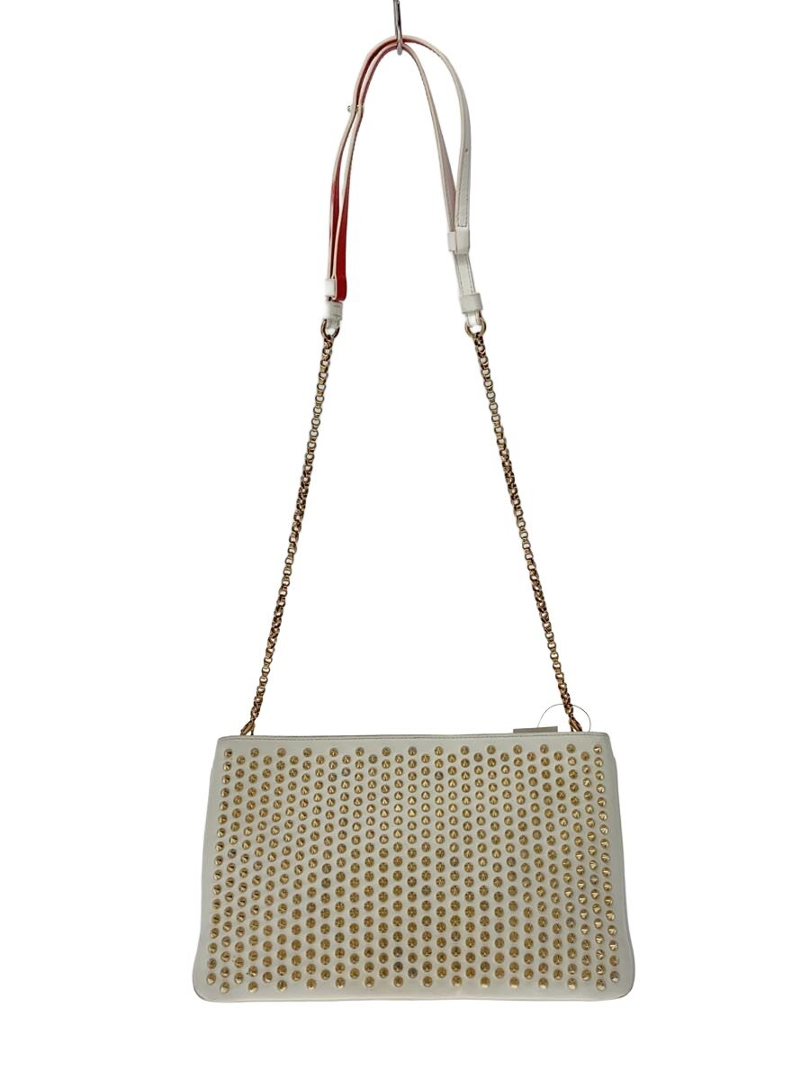 【中古】Christian Louboutin◆Christian Louboutin クリスチャンルブタン ショルダーバッグ/WHT【御徒面子】
