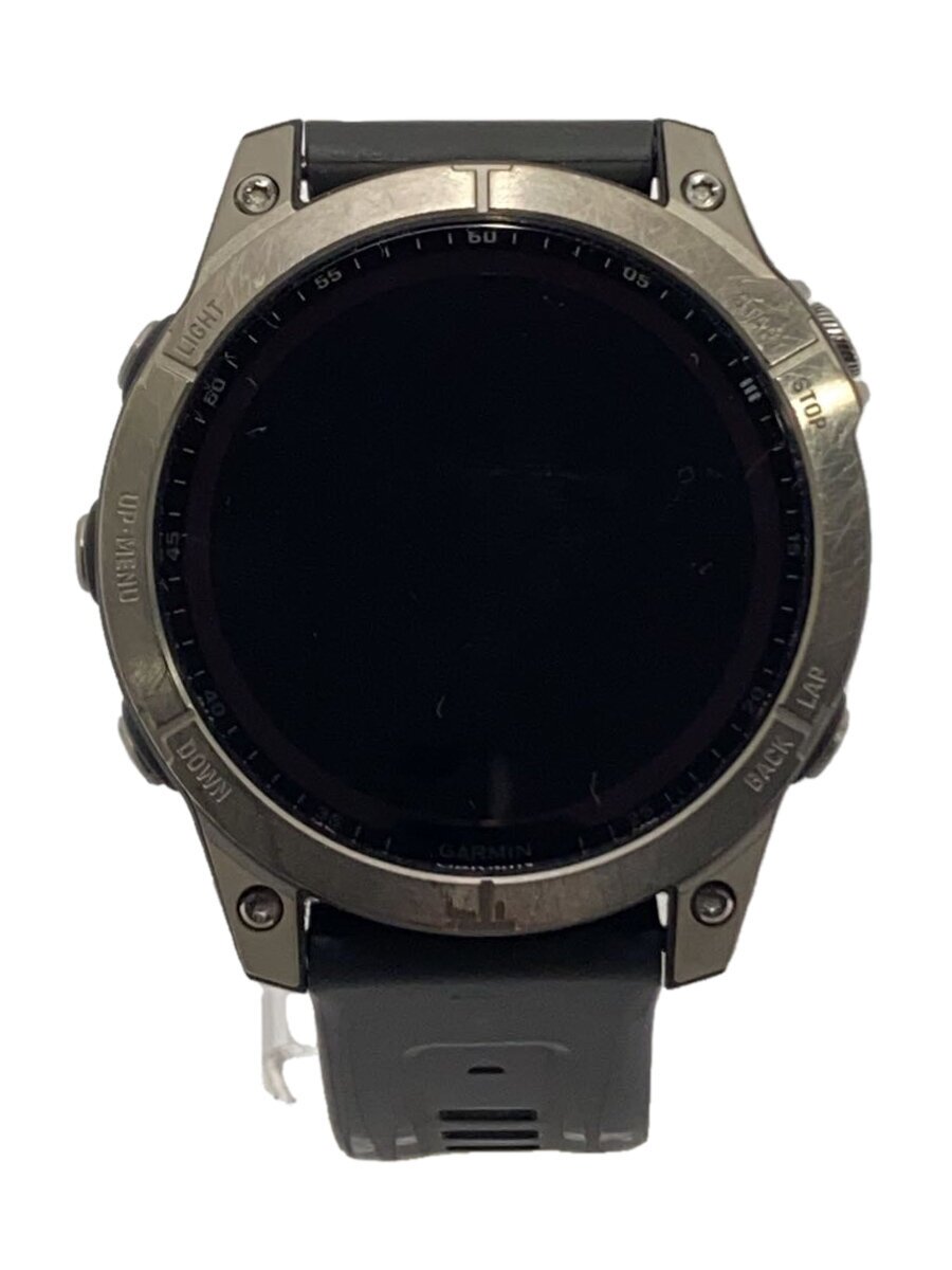 【中古】GARMIN◆スマートウォッチ/デジタル/--/BLK/SLV/チタン【服飾雑貨他】