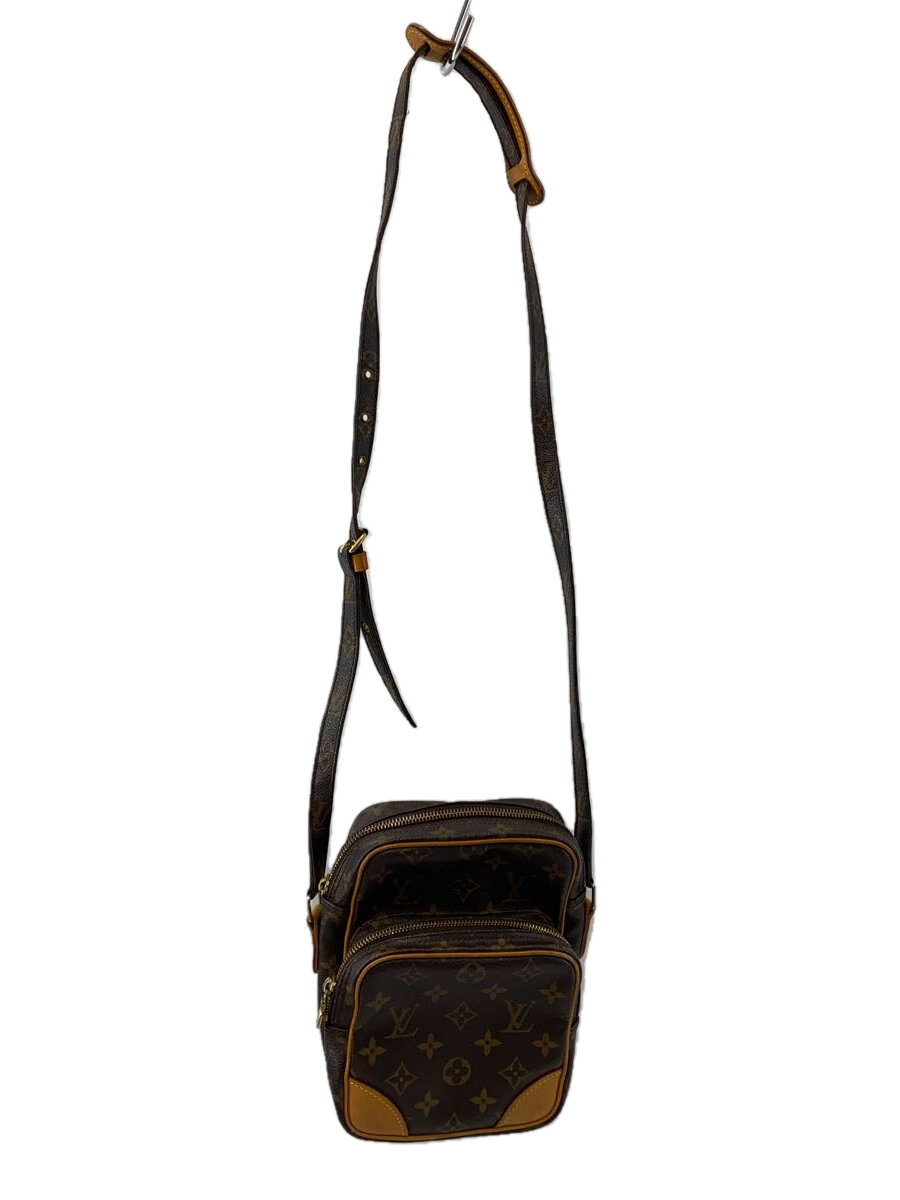 【中古】LOUIS VUITTON◆アマゾン_モノグラム・帆布_BRW/PVC/BRW//【御徒面子】