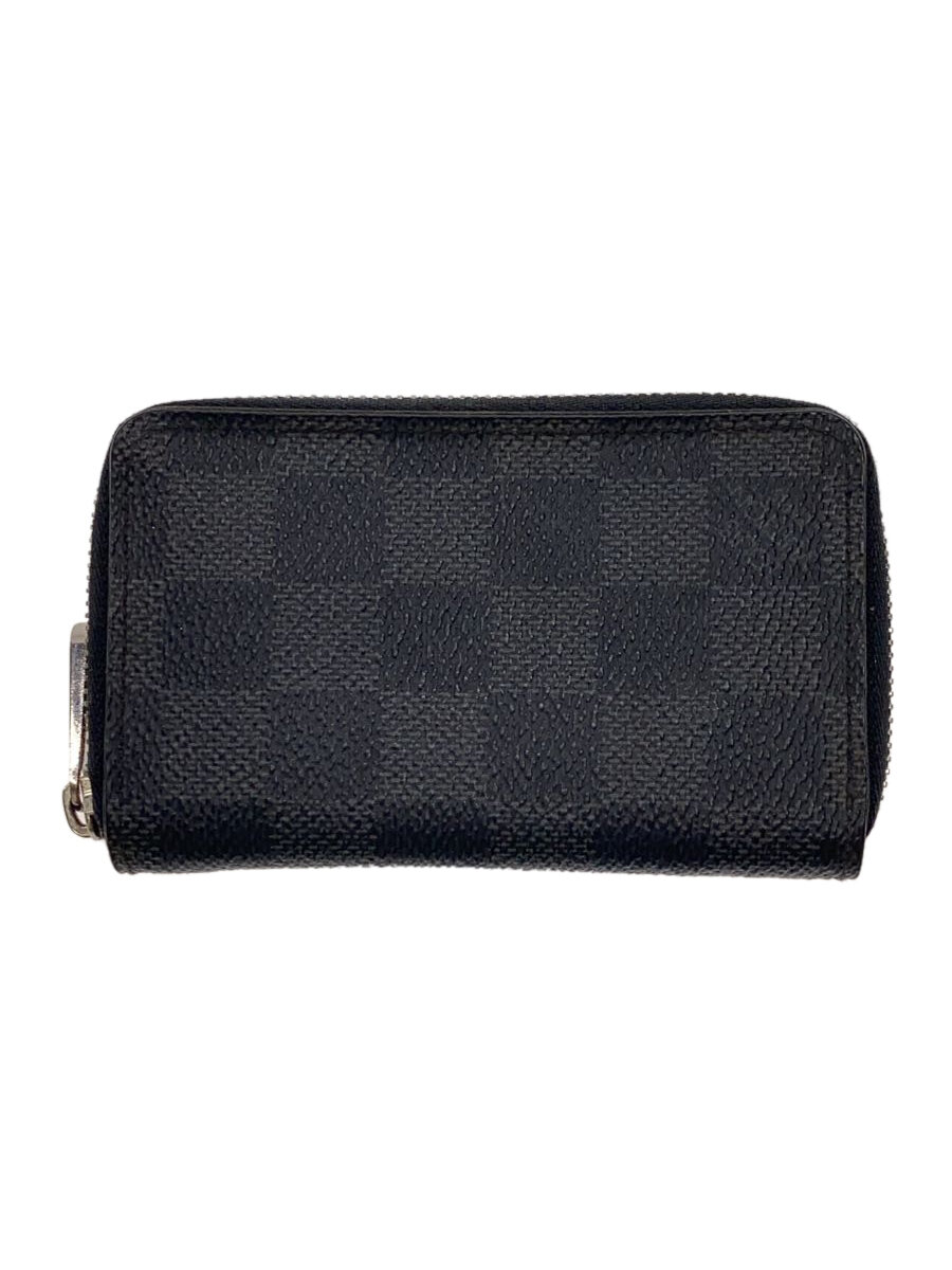 【中古】LOUIS VUITTON◆ジッピー・コインパース_ダミエ・グラフィット_BLK/PVC/BLK/メンズ【服飾雑貨他】