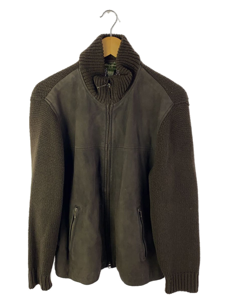 【中古】EDDIE BAUER◆編み物・ティーシャツ(朦朦たる)/M/羊毛/BRW//【メンズウェア】