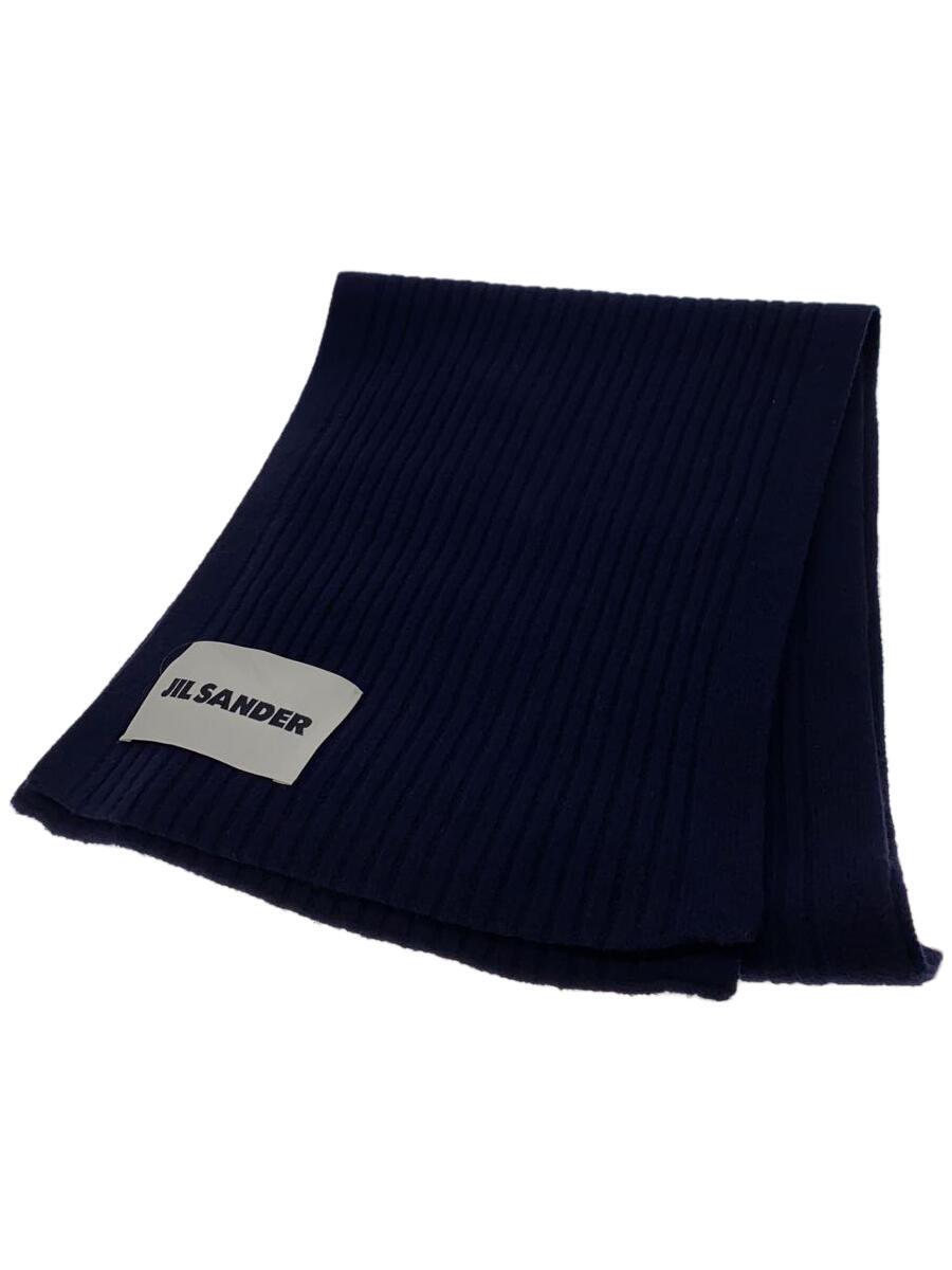 【中古】JIL SANDER◆えり巻き/羊毛/NVY/メンズ/KR JM IW 0528【服飾雑貨他】