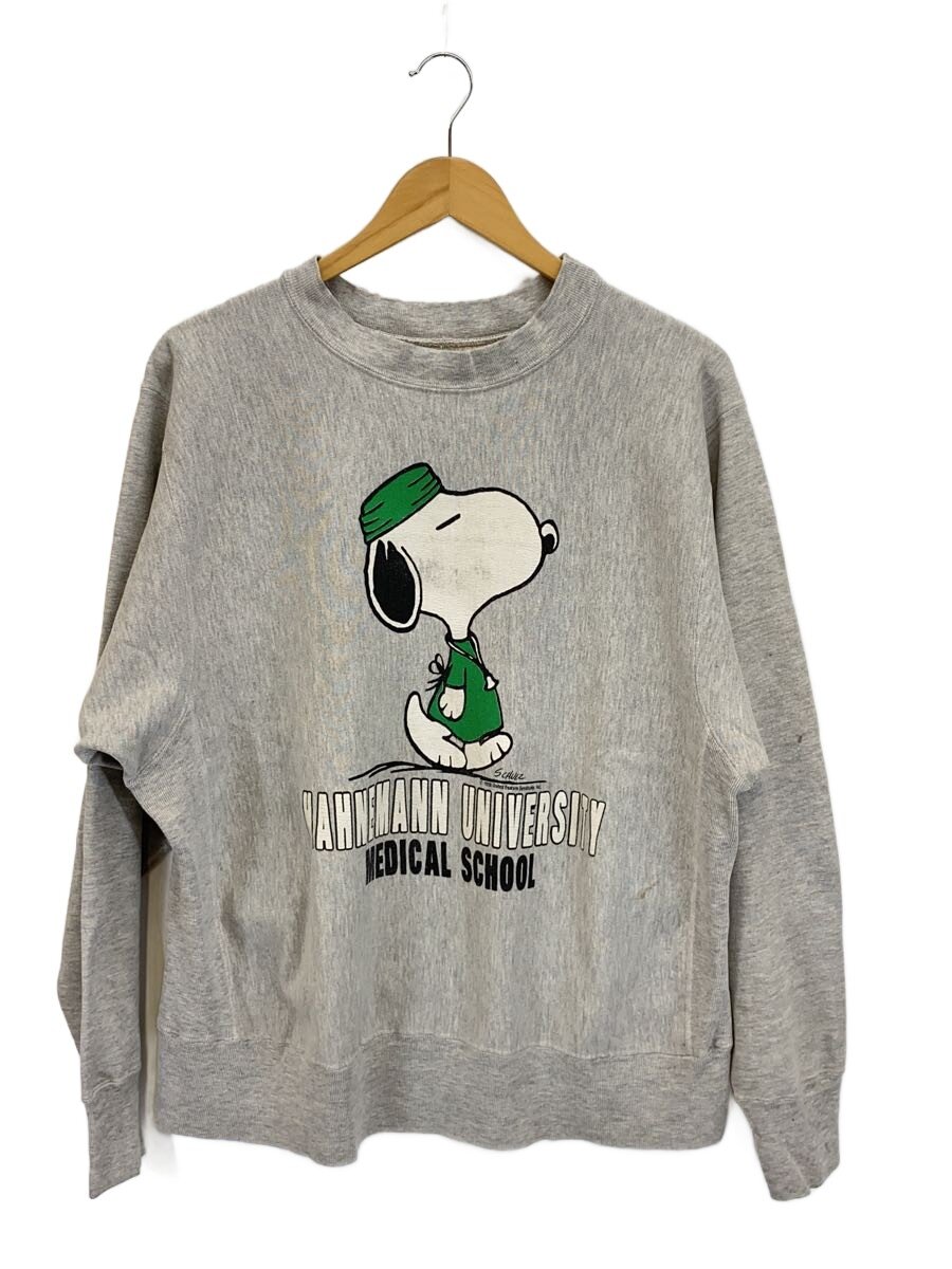 【中古】90s-00s/unknown/スヌーーピー/汗水/--/綿織物/GRY/刷り上げる【メンズウェア】