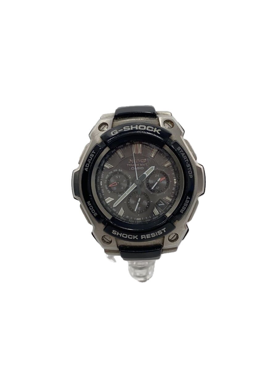 【中古】CASIO◆石英ウオッチ/アナログ/ステンレス鋼/しろがね色/黒いこと/メンズ//【服飾雑貨他】