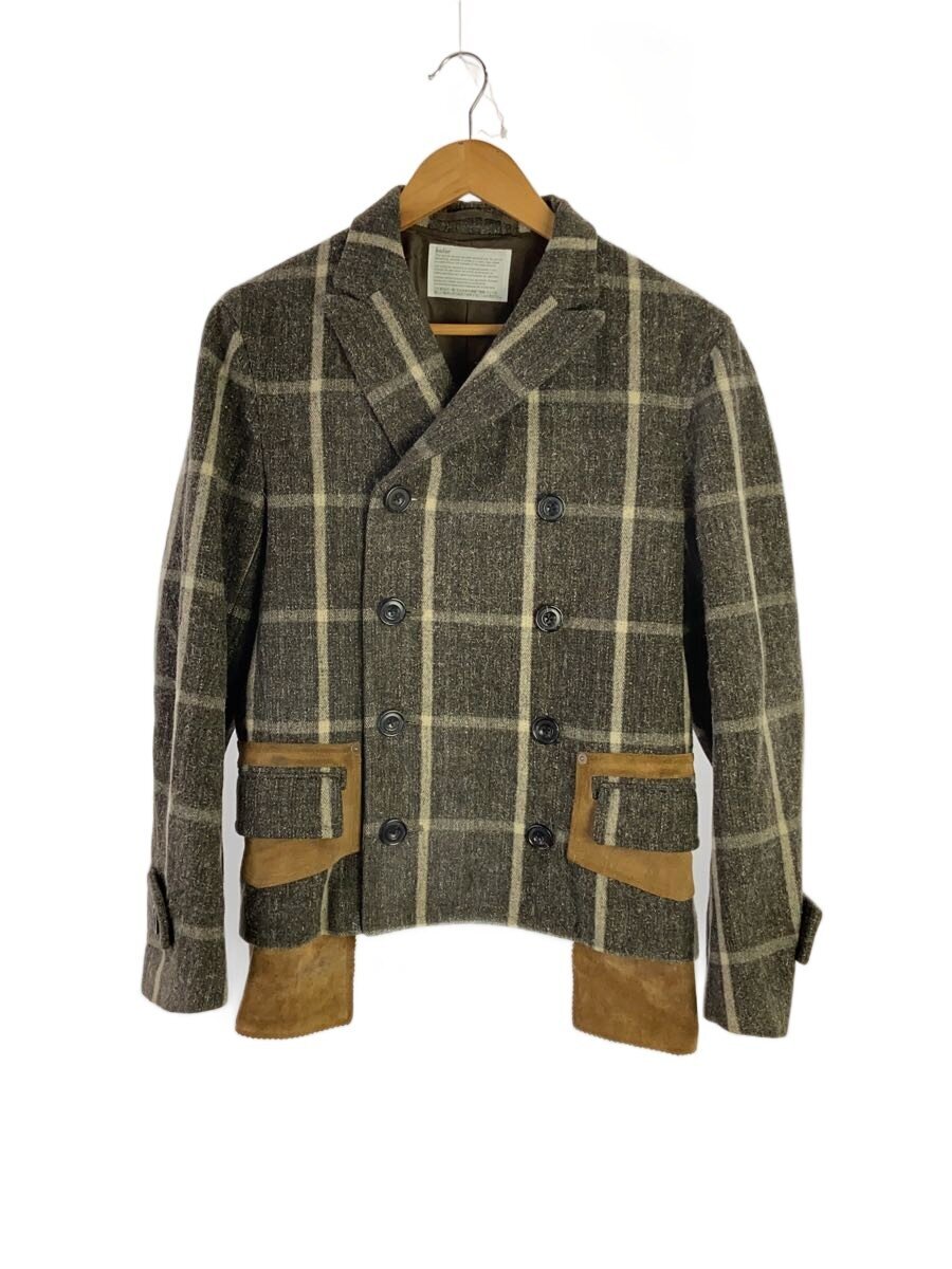 【中古】kolor◆レザーポケット/ジャケット/1/ウール/BRW/チェック/15WCM-J03102【メンズウェア】｜2ｎｄ STREET 店