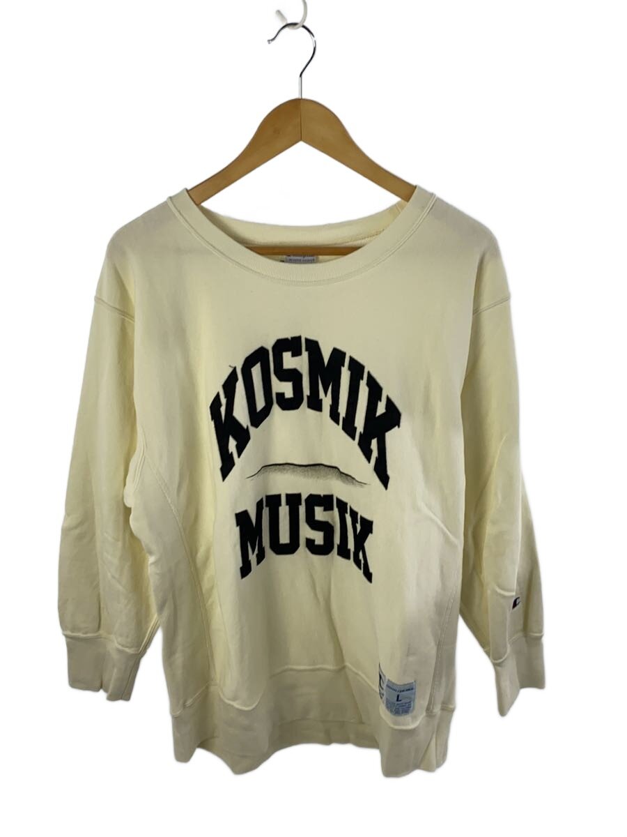 【中古】UNDERCOVER◆25SS/10薬局衡オンス Satin Patch Sweat KOSMIK MUSIC/流汗/L/綿織物/IVO【メンズウェア】