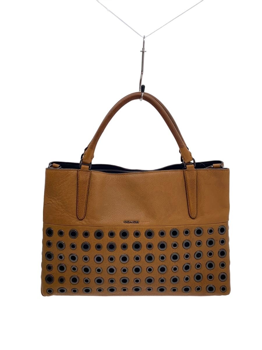 【中古】COACH◆トートバッグ/なめし革/CML/32339/はとめ/駱駝/茶/赤銅色/ハンドバック【御徒面子】