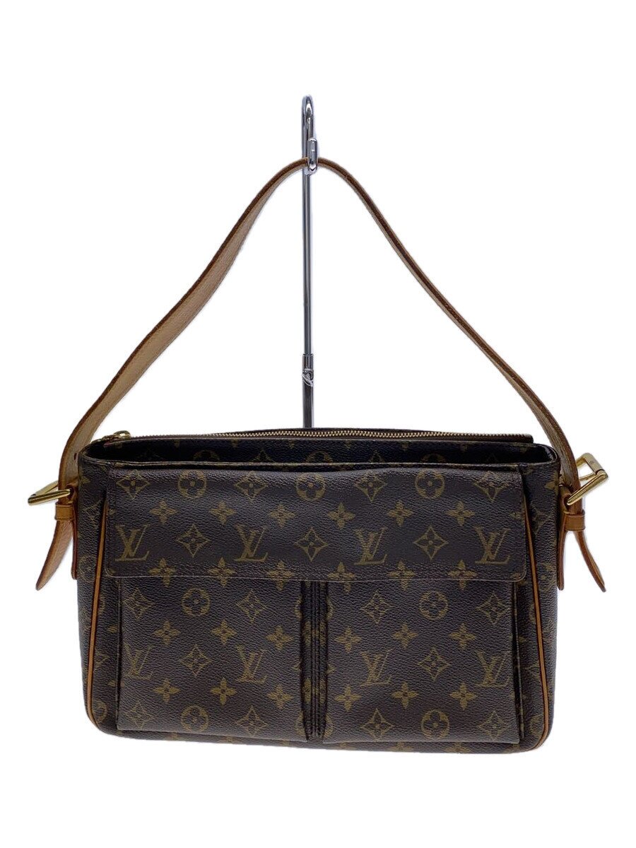 【中古】LOUIS VUITTON◆ヴィバシテGM_モノグラム・キャンバス_BRW/PVC/ブラウン/角擦れ有【バッグ】｜2ｎｄ STREET 店