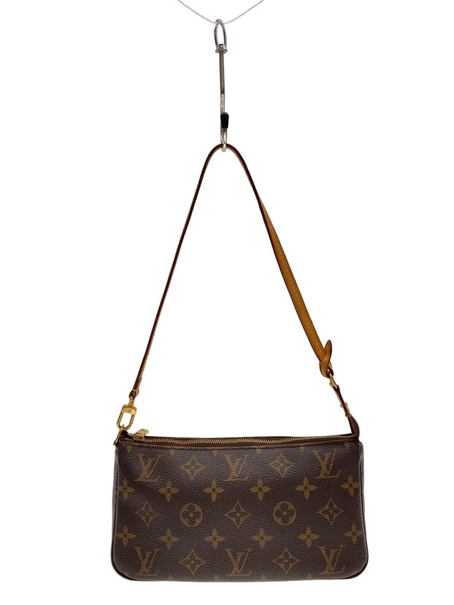 【中古】LOUIS VUITTON◆2)ポシェット・アクセソワール_モノグラム・帆布/PVC/BRW/モノグラム【御徒面子】