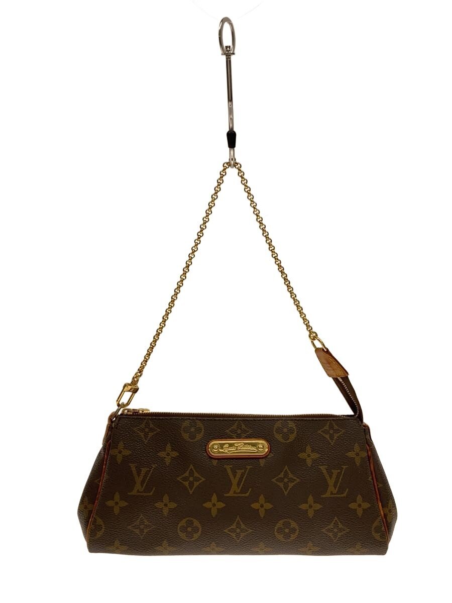 【中古】LOUIS VUITTON◆エヴァ_モノグラム・帆布/PVC/BRW【御徒面子】