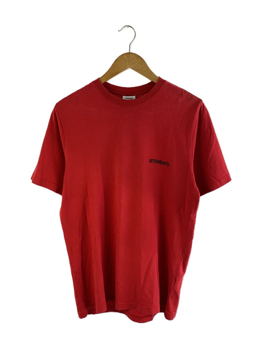 【中古】VETEMENTS◆プルオーバー/S/綿織物/RED/UAH21TR501【メンズウェア】