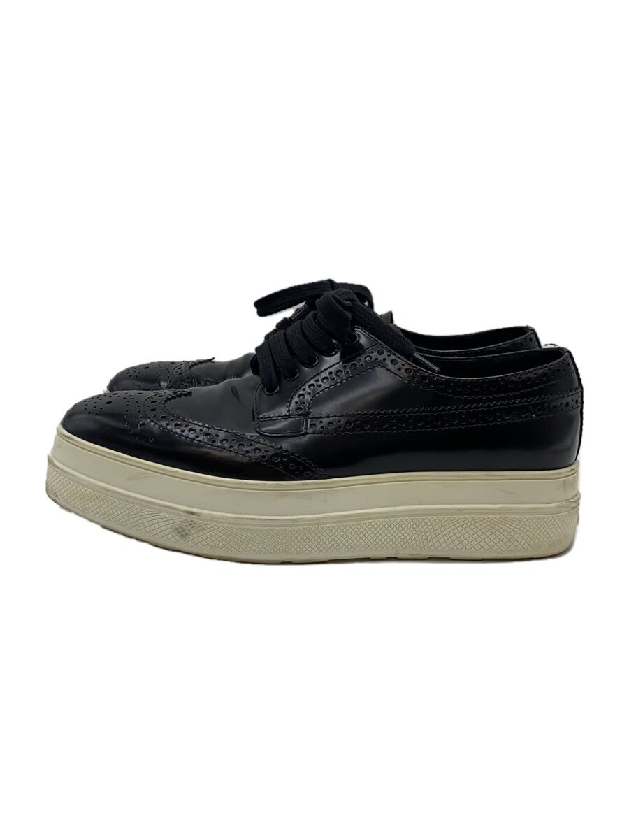 【中古】PRADA◆ウイングチップドレスシューズ/36.5/BLK/レザー【シューズ】｜2ｎｄ STREET 店