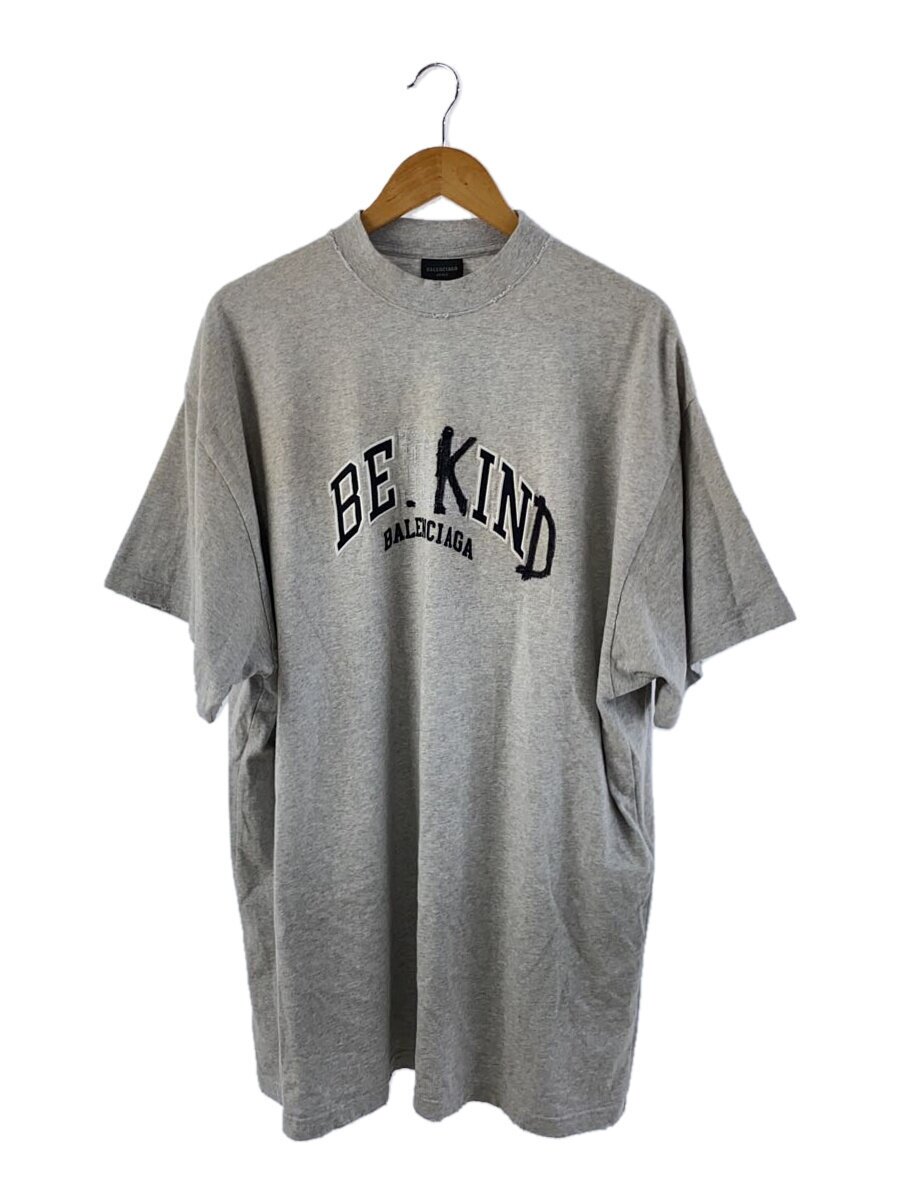 【中古】BALENCIAGA◆23AW/BE KIND/プルオーバー/3/綿織物/GRY//【メンズウェア】