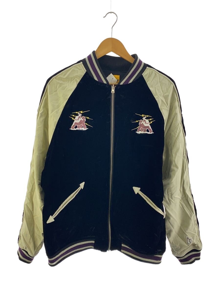 【中古】#FR2◆リバーシブルスカジャン/L/人絹/BLK/無地/FRJ092/肋筋毛玉有【メンズウェア】