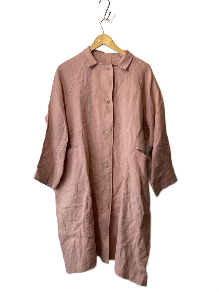 【中古】YARRA◆ドルマンコート/FREE/リネン/PNK/1417-204【レディース御召しもの】