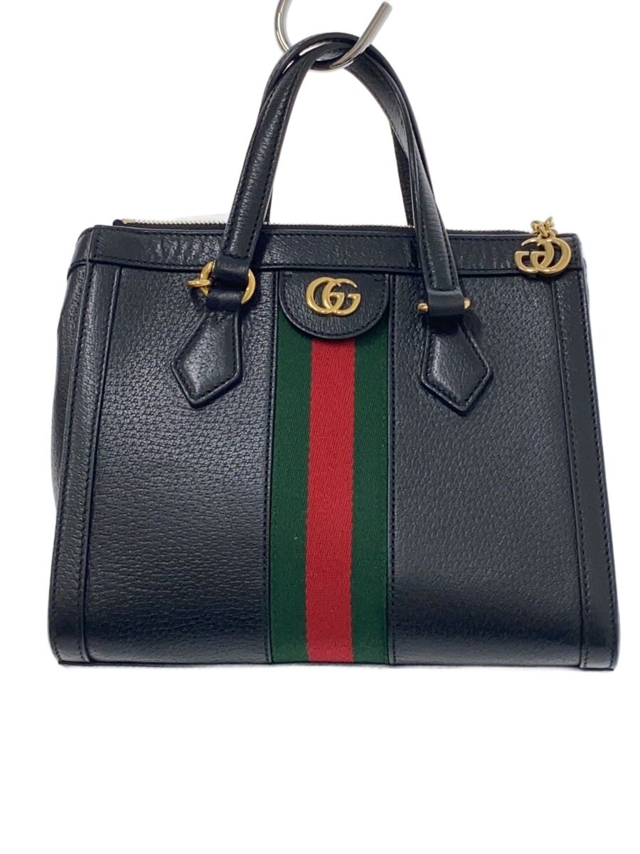 【中古】GUCCI◆スモール・トートバッグ_オフィディア/レザー/BLK【バッグ】|2nd STREET 店