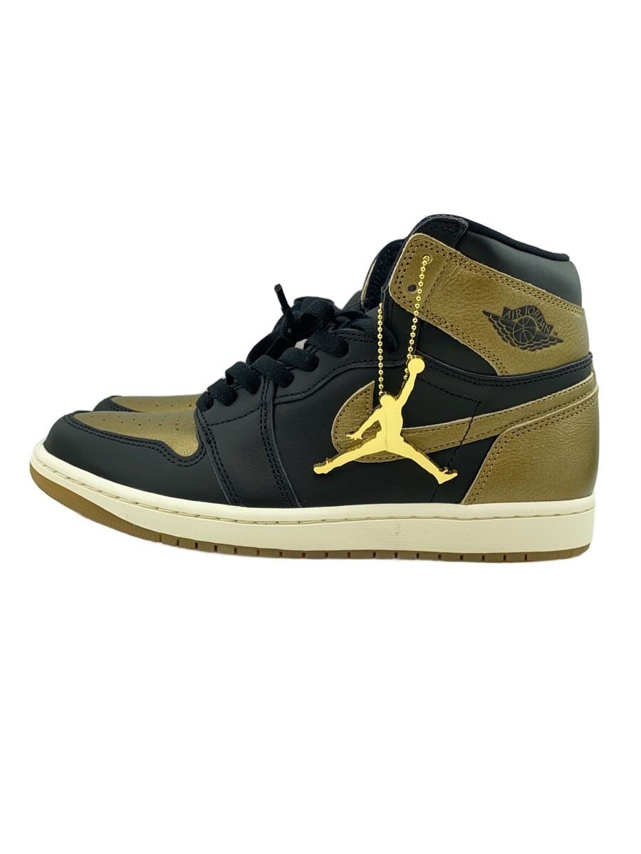 【中古】NIKE◆AIR JORDAN 1 RETRO HIGH OG_エア湖 ジョーダン 1 HIGH OG/26.5珊/GLD【シューズ】
