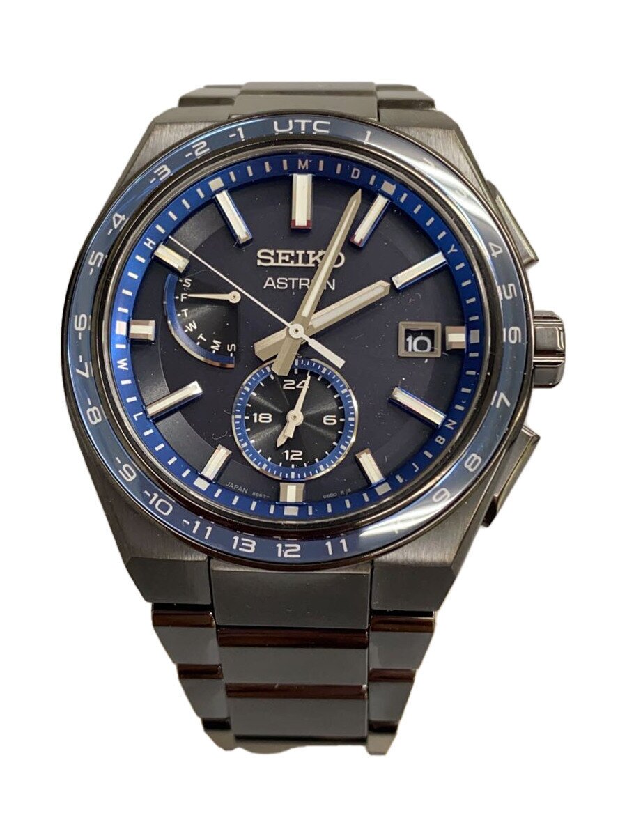 【中古】SEIKO◆ソーラーウオッチ/アナログ/--/BLK/BLK/8B63-0BB0//【服飾雑貨他】