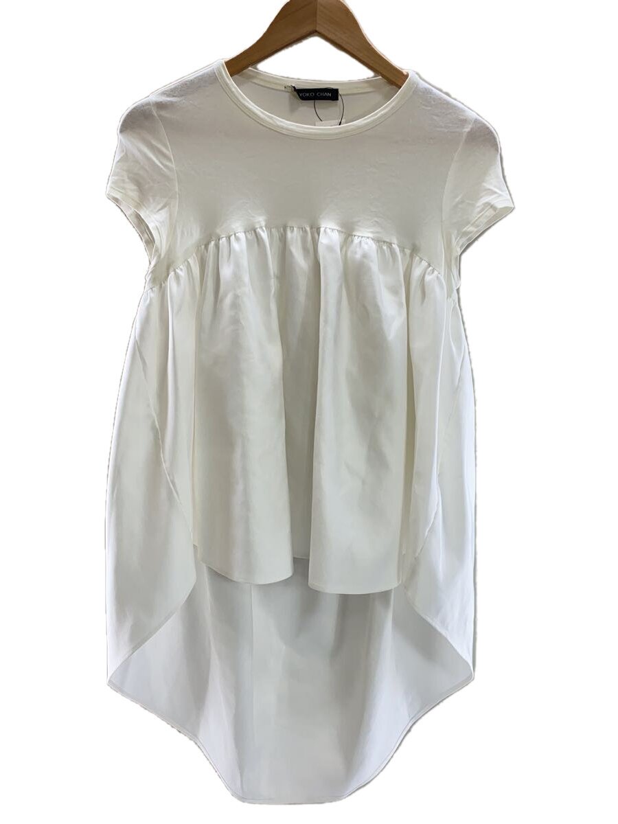 【中古】YOKO CHAN◆半袖カットソー/36/綿織物/WHT/yct-220-032【レディース御召しもの】