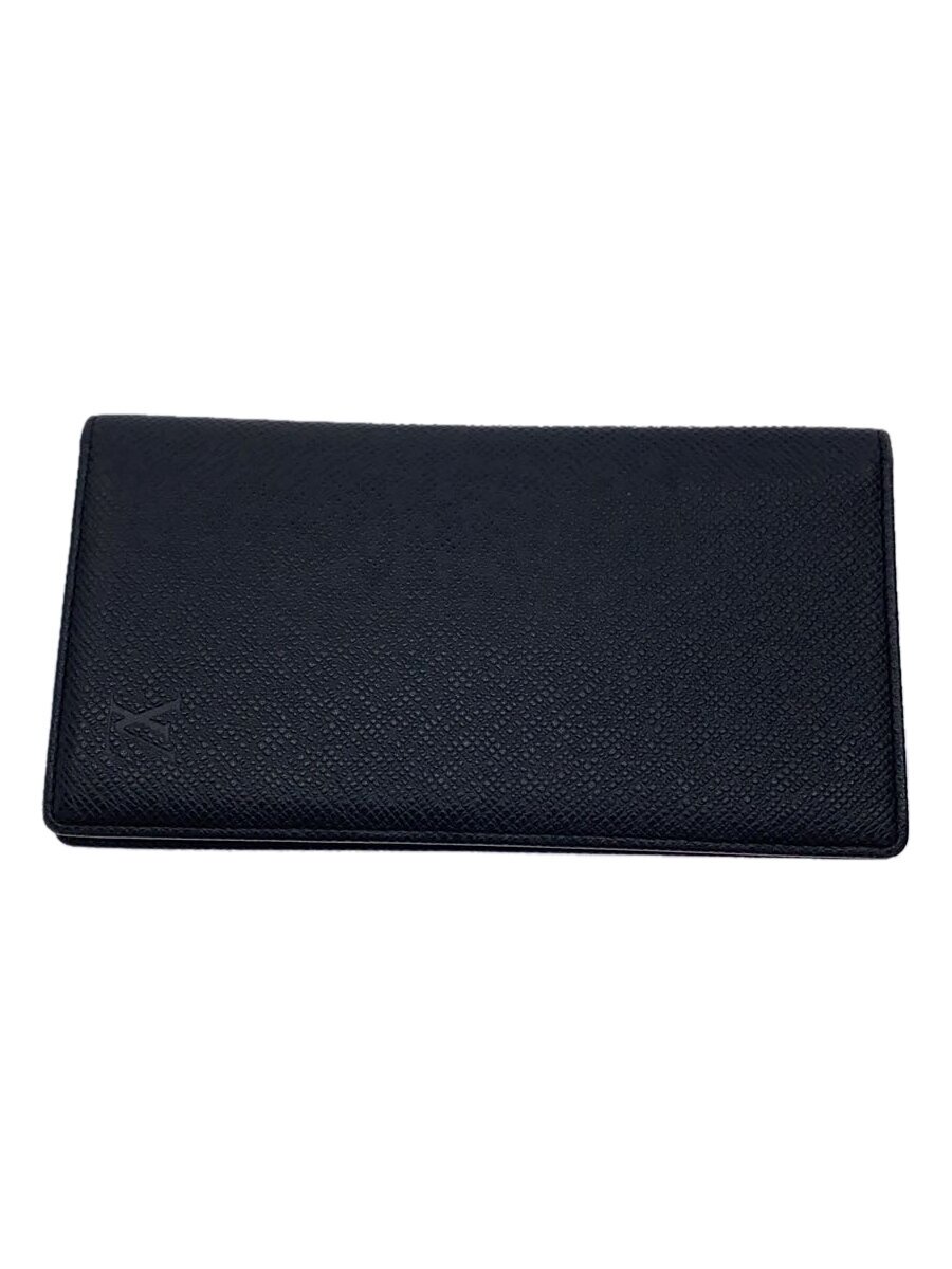 【中古】LOUIS VUITTON◆ポルト・バルール・カルト・クレディ_タイガ_BLK/--/BLK/無地/メンズ【服飾雑貨他】
