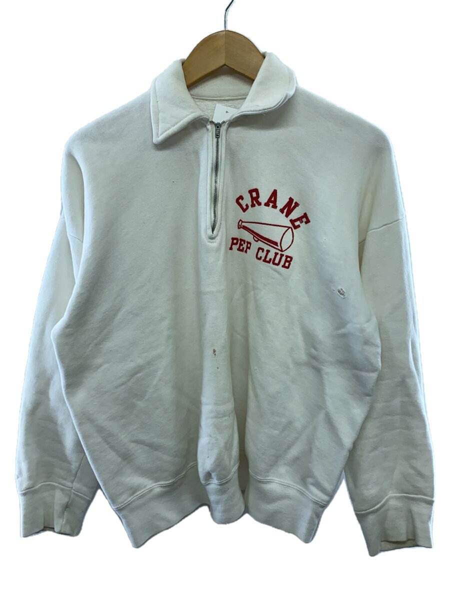 【中古】60s/ハーフジップスウェット/CRANE PEP CLUB/FALCONジップ/当て嵌める感有/汚れた状態有【メンズウェア】