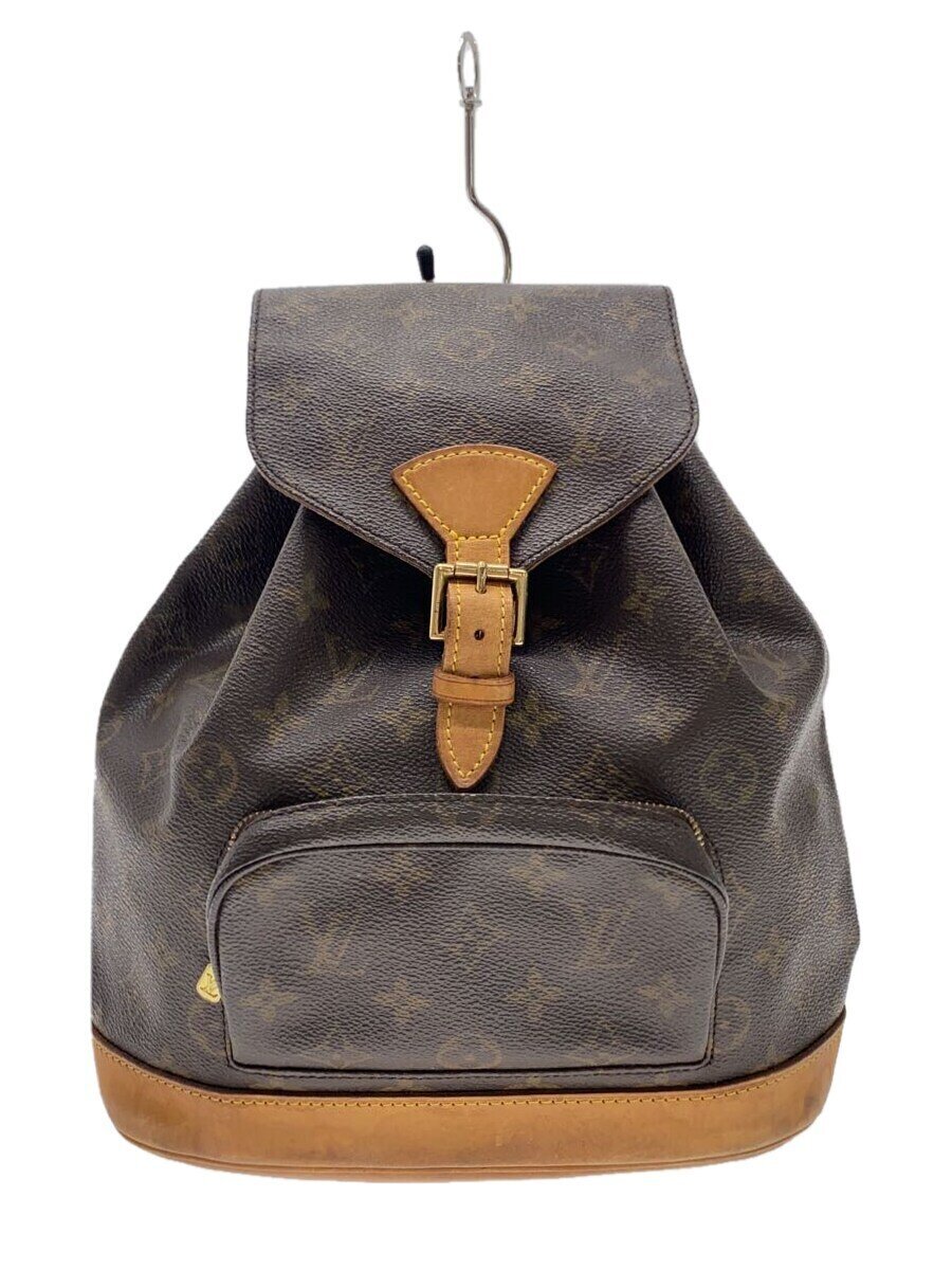 【中古】LOUIS VUITTON◆モン掏摸_モノグラム・帆布_BRW/PVC/BRW【御徒面子】