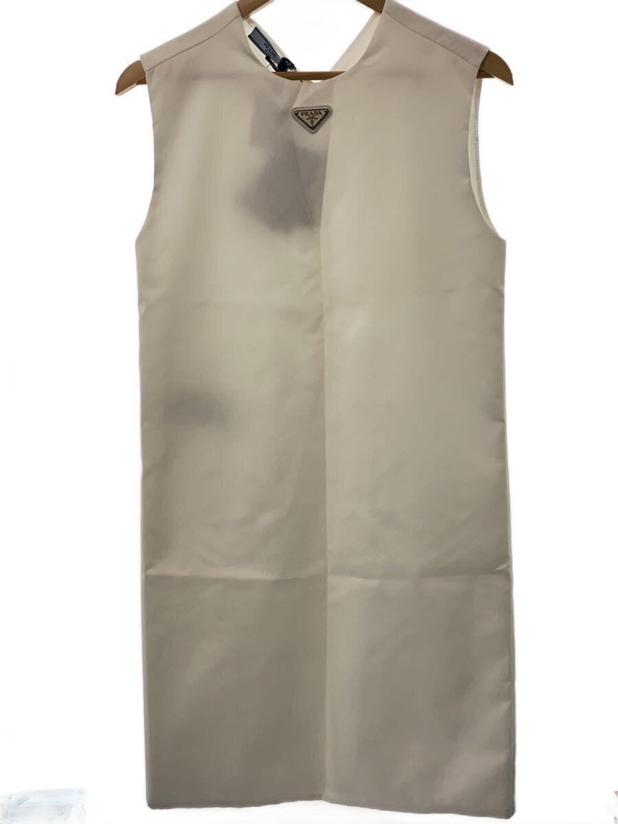【中古】PRADA◆ノースリーブ衣裳/38/ナイロン/白いこと/無地/23X649/【レディース御召しもの】