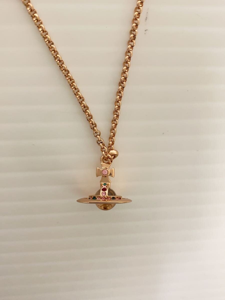 【中古】Vivienne Westwood◆オーブネックレス/サクラ色ゴールド/色合い石ころ/GLD/いの一番有/レディース【服飾雑貨他】
