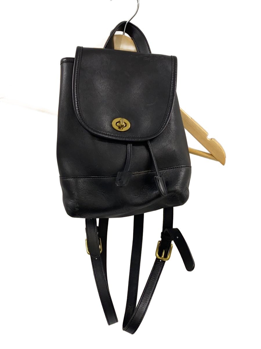 【中古】COACH◆リュック/レザー/BLK/無地【バッグ】｜2ｎｄ STREET 店