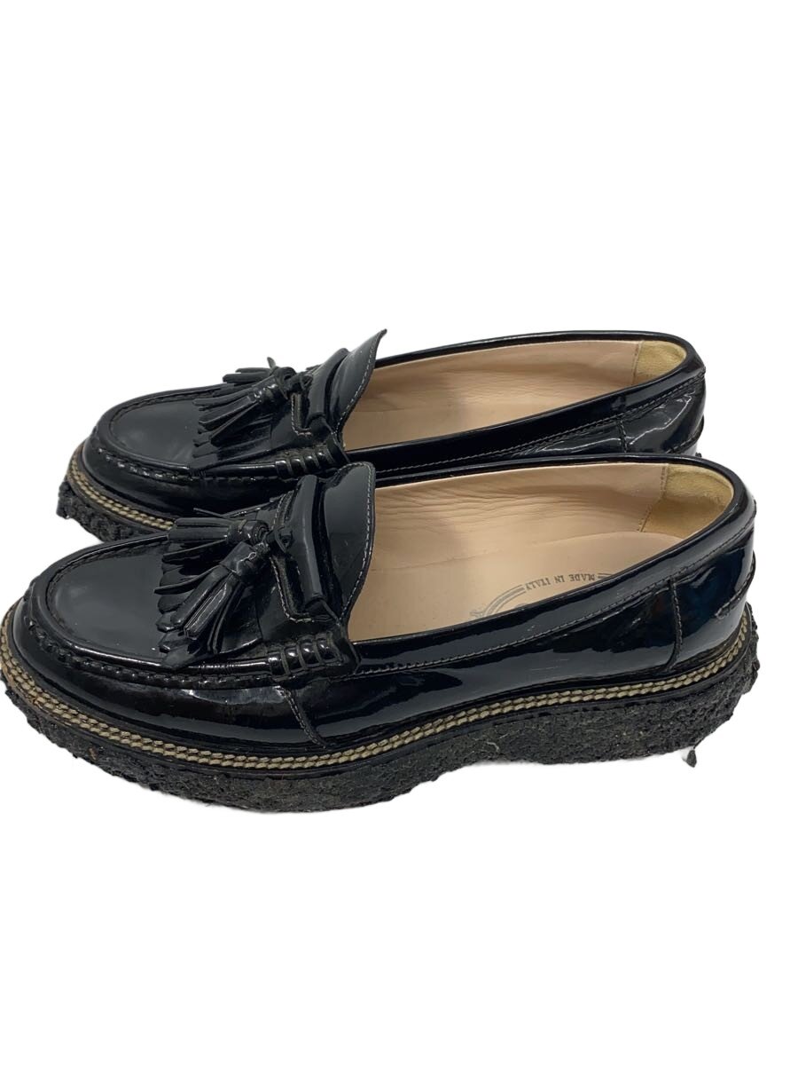 【中古】TOD’S◆置き目毛皮/タッセル/37/BLK【シューズ】