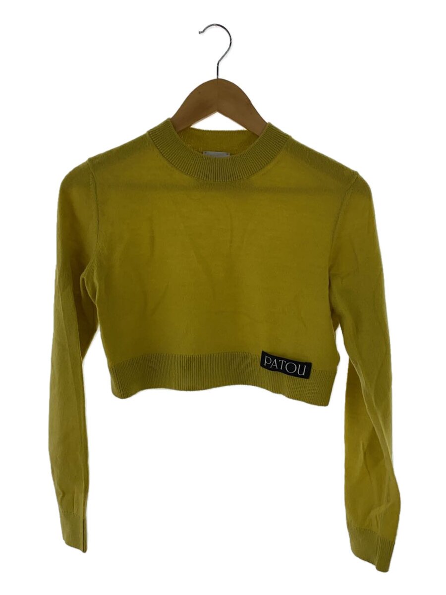 【中古】PATOU◆編み物・プルオーバー(薄っぺら)/S/羊毛/YLW/22A-KN099-8041【レディース御召しもの】