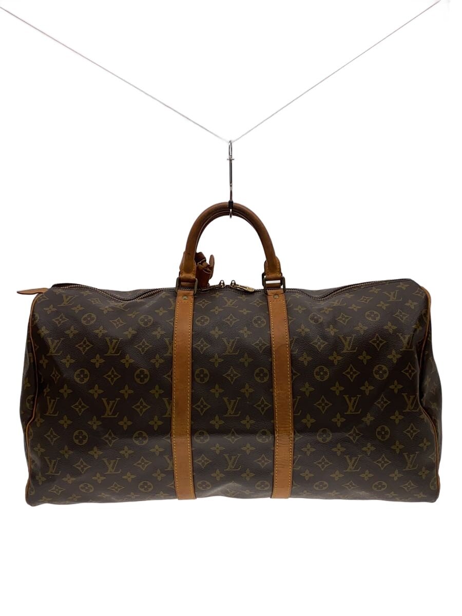 【中古】LOUIS VUITTON◆キーポル55_モノグラム・帆布/PVC/BRW/総柄【御徒面子】