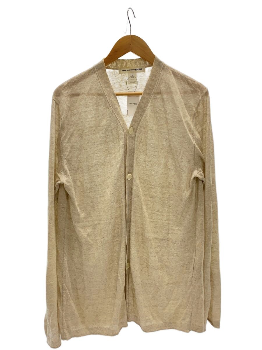 【中古】COMME des GARCONS SHIRT◆ジレー(薄っぺら)/L/リネン/CRM/s25518【メンズウェア】