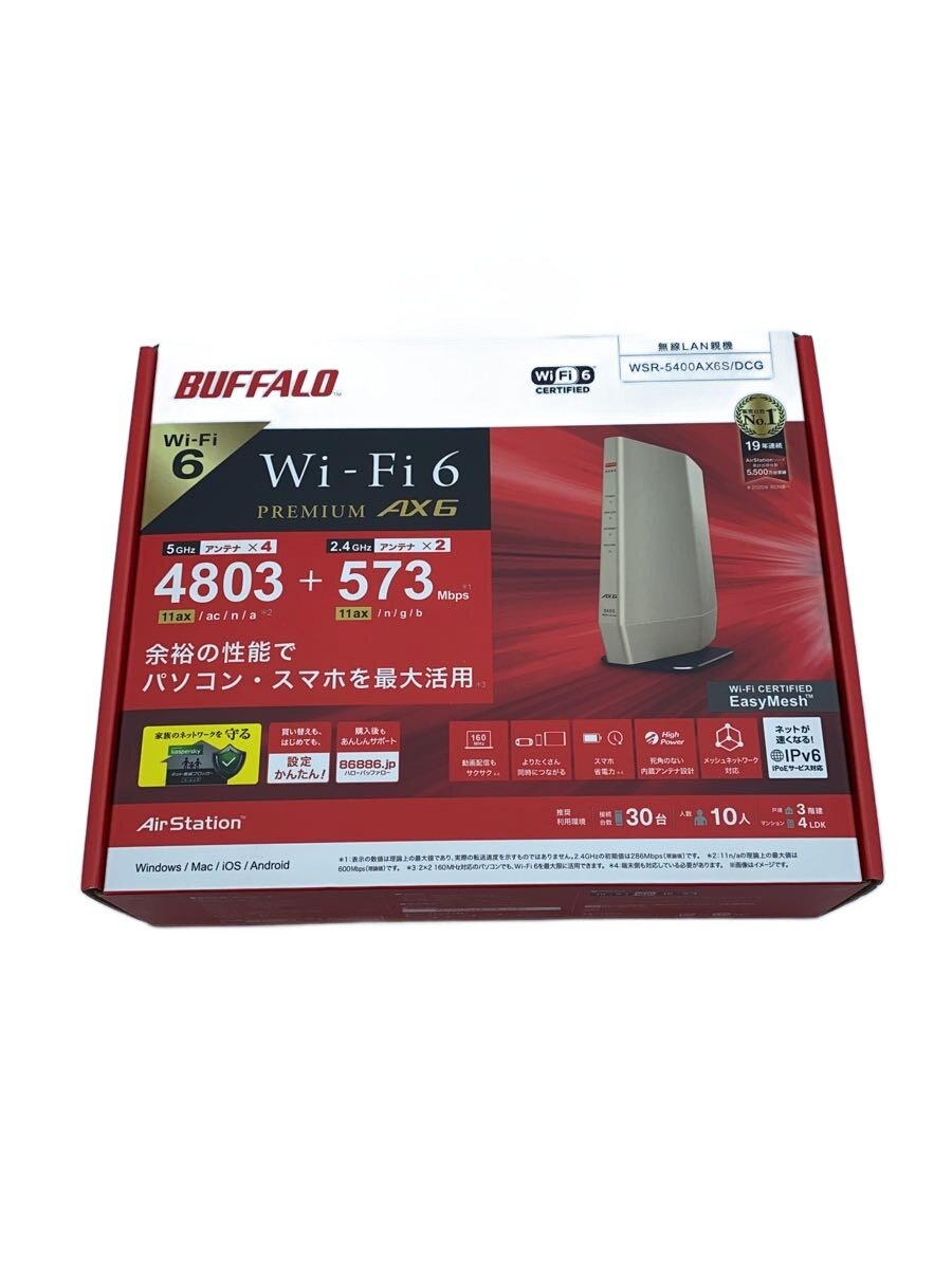 【中古】BUFFALO◆無線電話ローカルエリアネットワークルータ(Wi-Fiルータ) WSR-5400AX6S-CG//【マイコン】