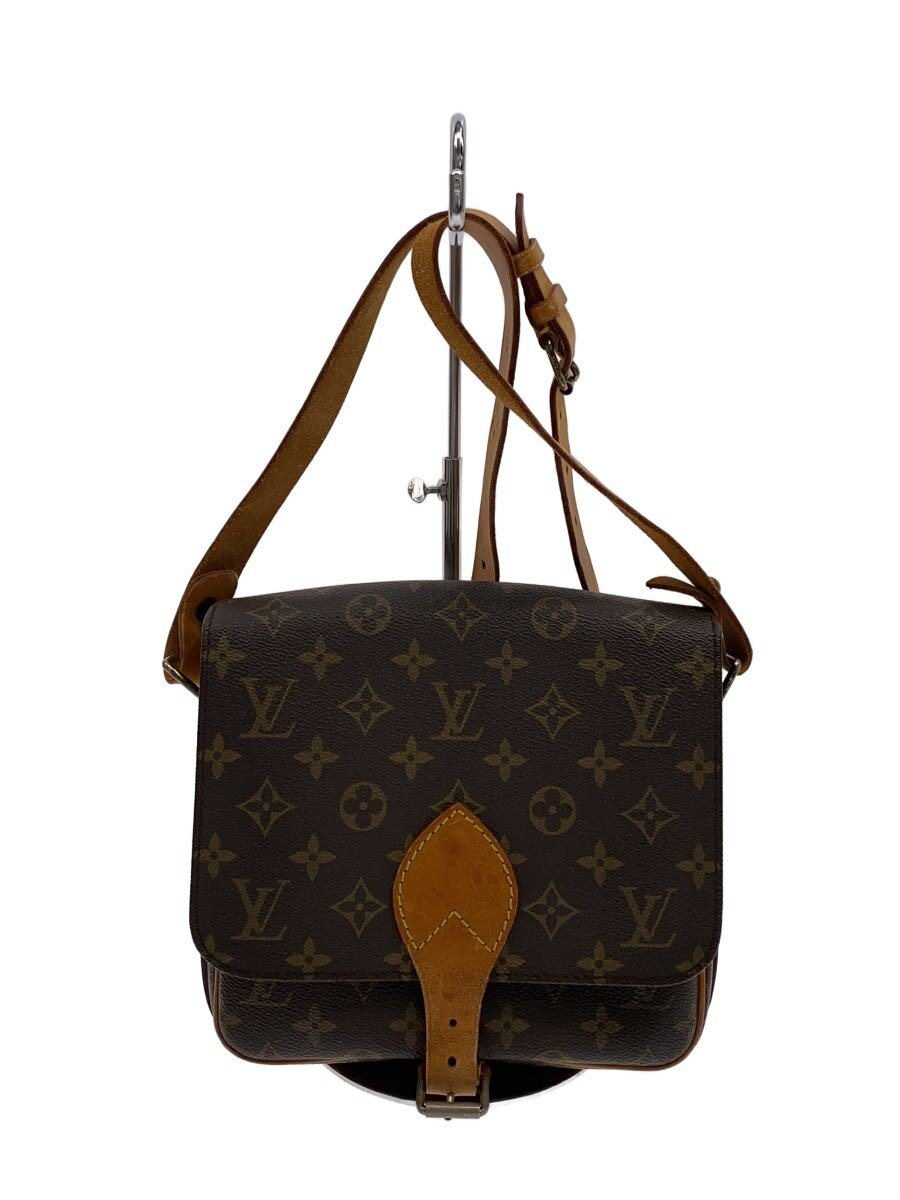 【中古】LOUIS VUITTON◆カルトシエールMM_モノグラム・帆布/PVC/BRW【御徒面子】