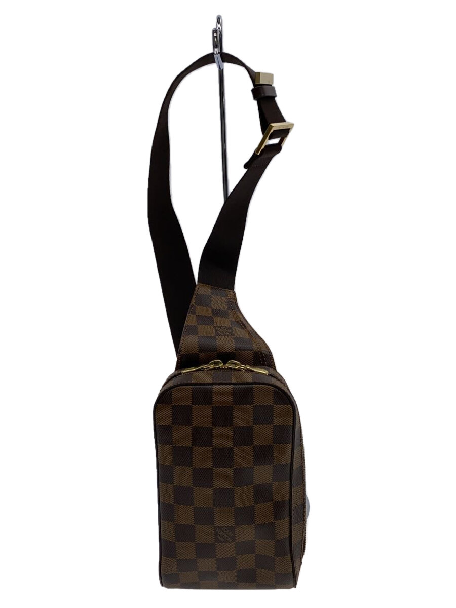【中古】LOUIS VUITTON◆ジェロニモス_ダミエ・エベヌ_BRW/PVC/BRW//【御徒面子】