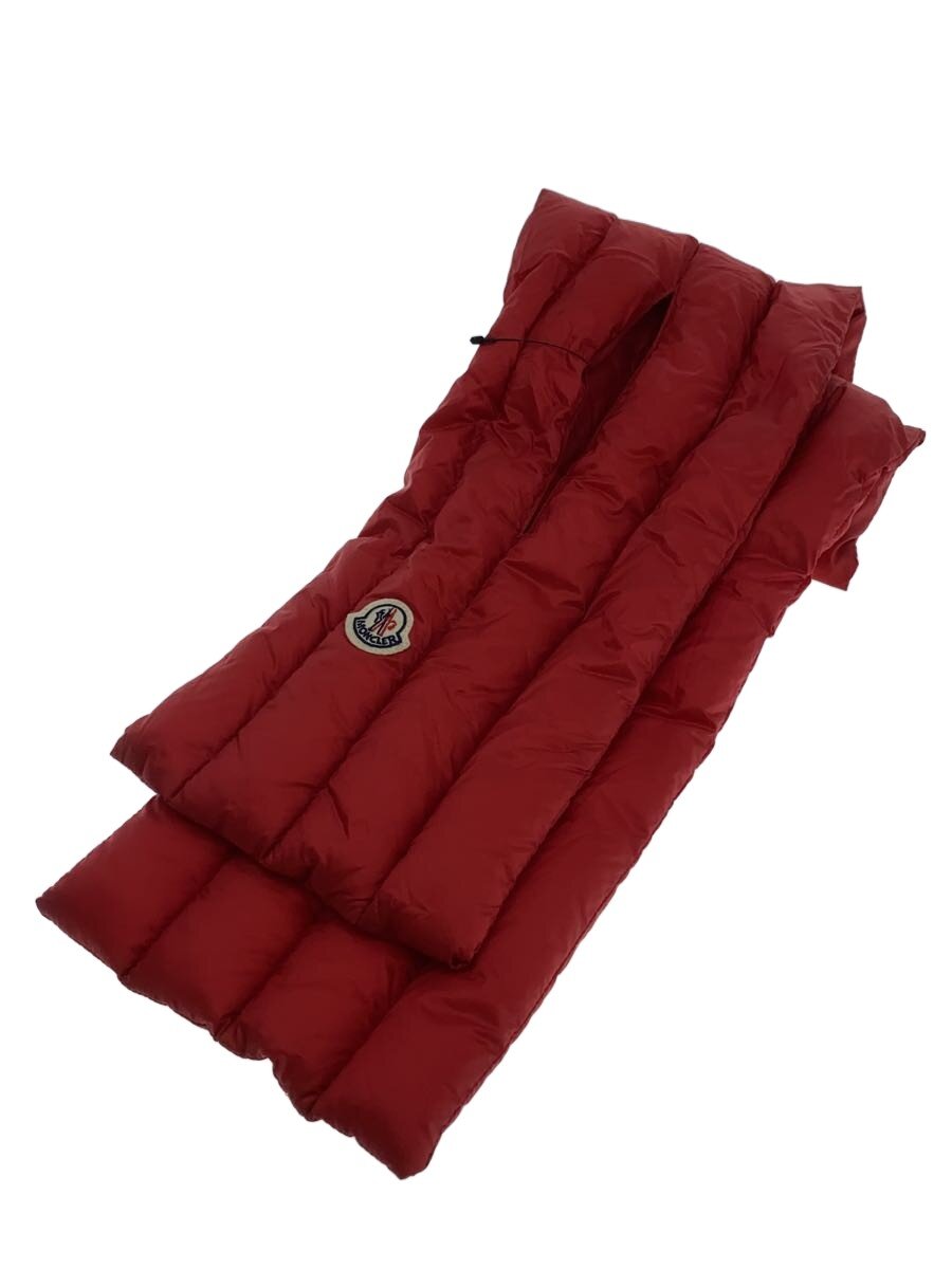 【中古】MONCLER◆えり巻き/ナイロン/RED/レディース/D10930018100 53048/グースダウン【服飾雑貨他】
