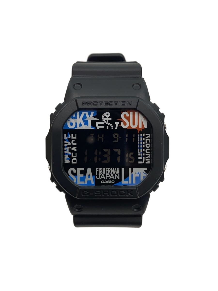 【中古】CASIO◆石英ウオッチ_G-SHOCK/デジタル/天然ゴム/BLK/BLK/SS【服飾雑貨他】