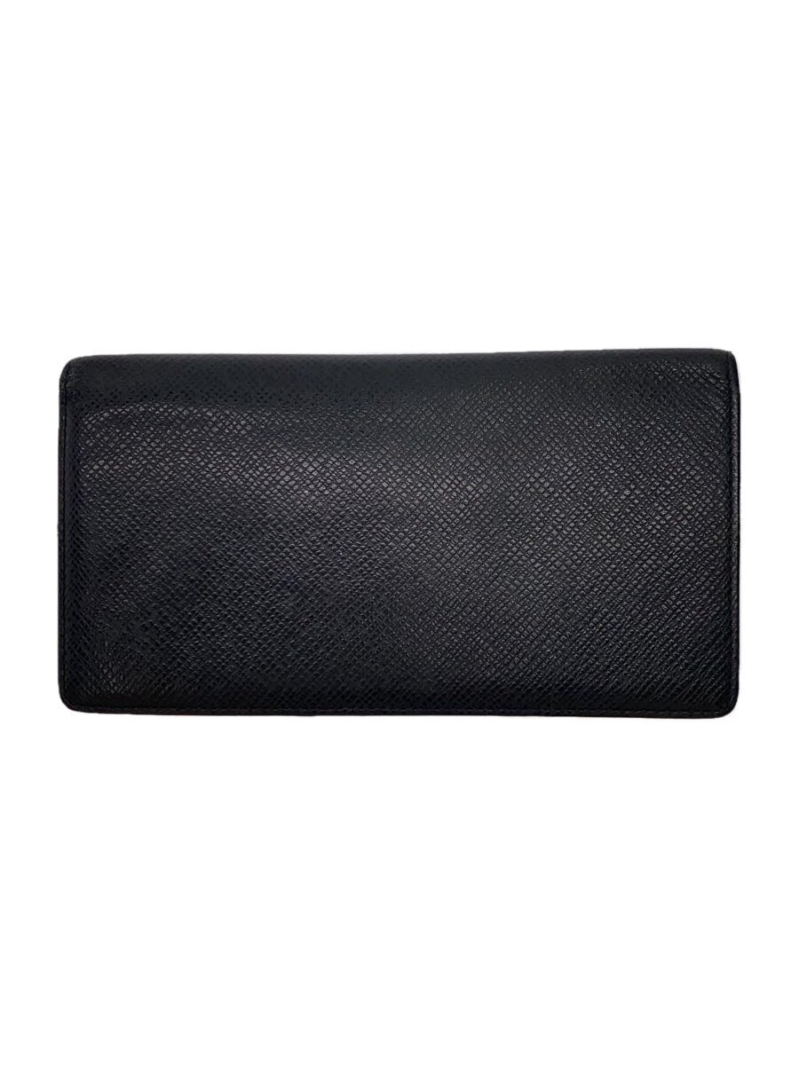 【中古】LOUIS VUITTON◆ポルト・バルール・カルト・クレディ_タイガ_BLK/レザー/BLK/メンズ【服飾雑貨他】